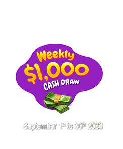 Weekly $1,000 CASH DRAW Friendship Month Depositor’s Raffle!