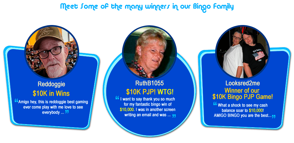 Meet Some Of The Many Winners In Our Bingo Family !!!